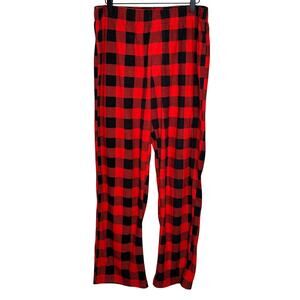 WonderShop Red Black Check Flannel Lounge Pants Loungewear Comfort Holidays L